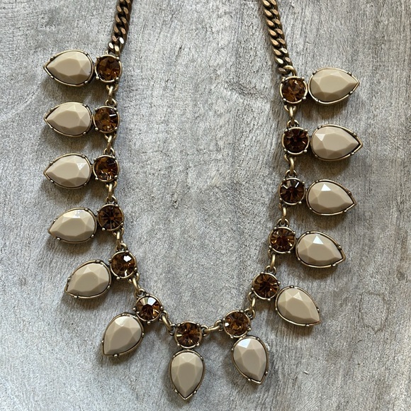 J. Crew Jewelry - J. Crew Taupe and Brown Statement Necklace